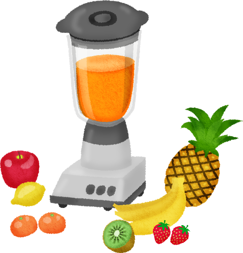 Blender With Fruits - Blender (479x500)