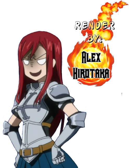 Erza Scarlet Mangaka Fairy Tail Chibi Anger - Fairy Tail Erza Angry (495x641)