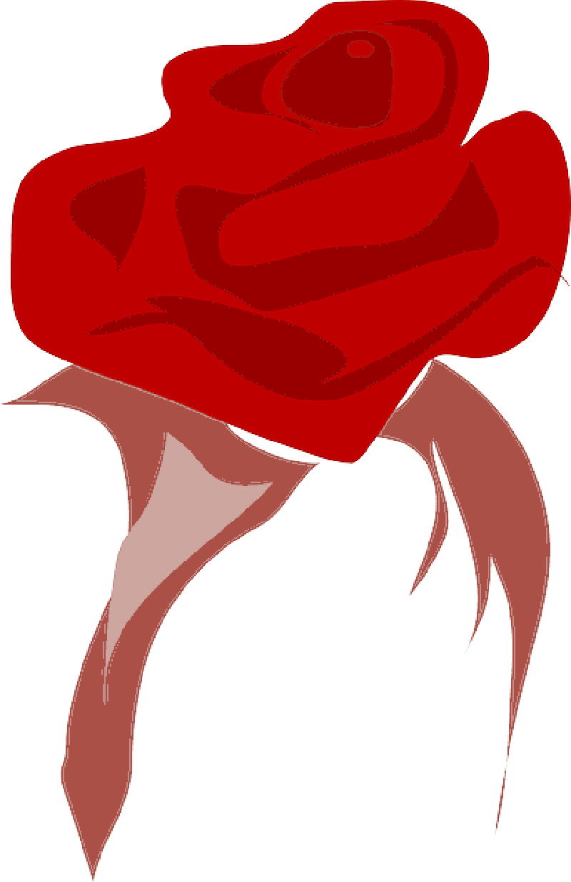 Tribal, Flower, Cartoon, Heart, Love, Rose, - Clip Art Rosa (800x1236)
