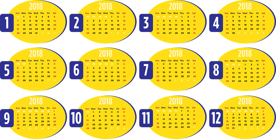 Month March Cliparts 12, Buy Clip Art - 2018 Calendar Pdf Hd (960x486)