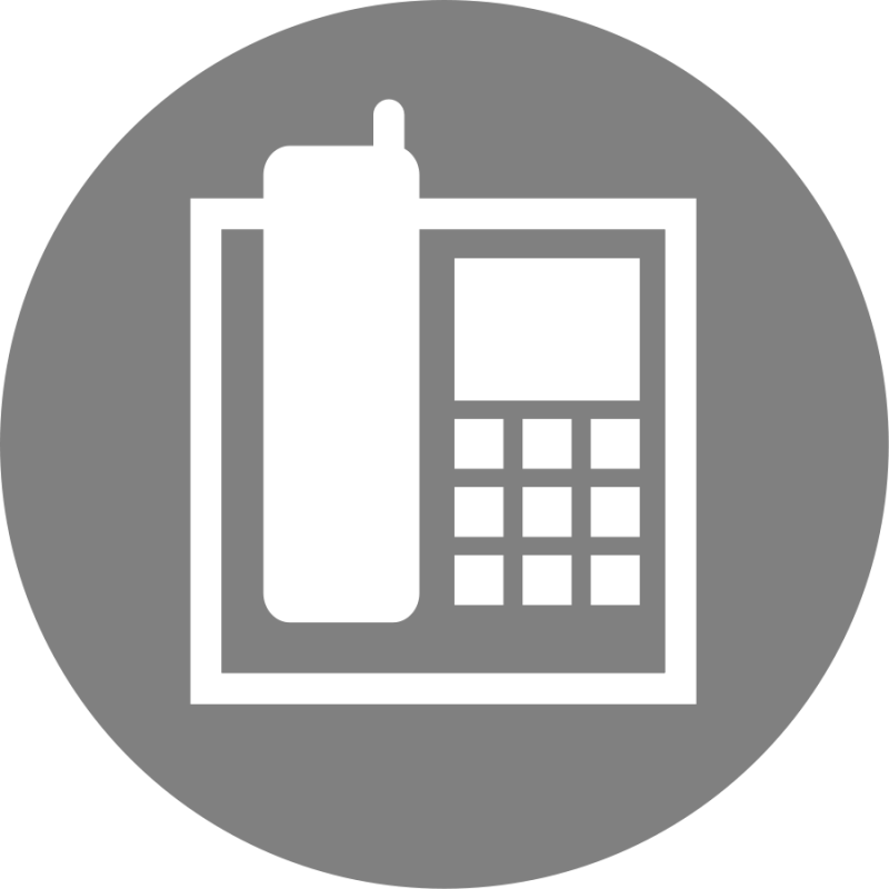 Pin Phone Clipart Png - Grey Phone Icon Png (800x800)