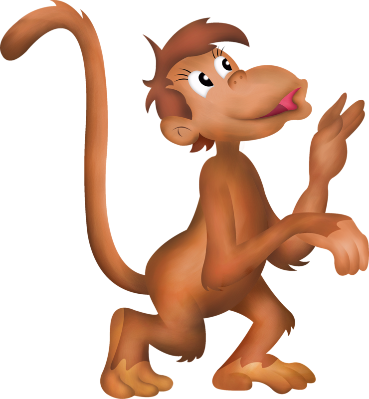 Baby Monkeys Funny Monkey Cartoon Clip Art - Monkey Cartoon Png (740x800)