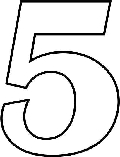 Teacher Time Daily - Molde De Numero 5 Para Imprimir (2000x2588)
