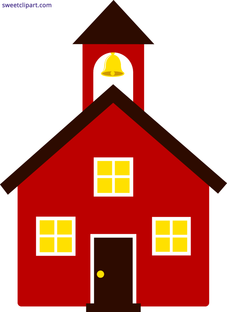 School House Red Clipart Schoolhouse - Red School House Clip Art (746x1024)