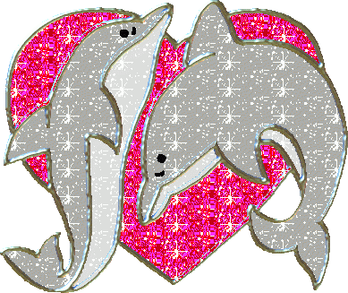 Coolest Pictures Of Pink Hearts And Roses Dauphins - Dolphin With Hearts (389x327)