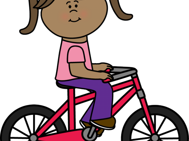 Little Girl Clipart Cycling - Boy Riding Bike Clipart (640x480)