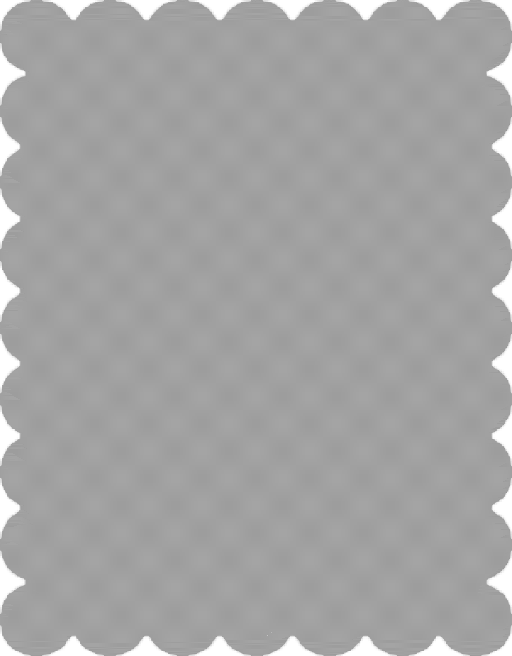Scalloped Rectangle Frame Clipart - Scalloped Edge Rectangle Template (1005x1288)