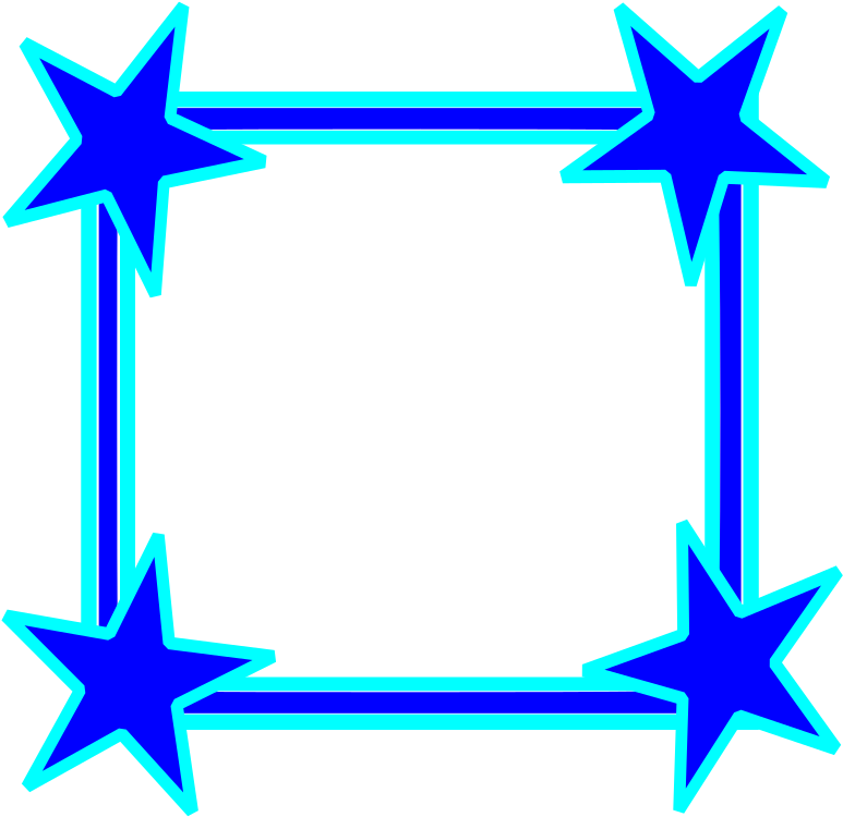 Bright Free Borders - Frame Star Png (800x778)