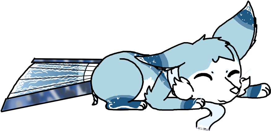 Sleeping Fox - Cartoon (1000x666)