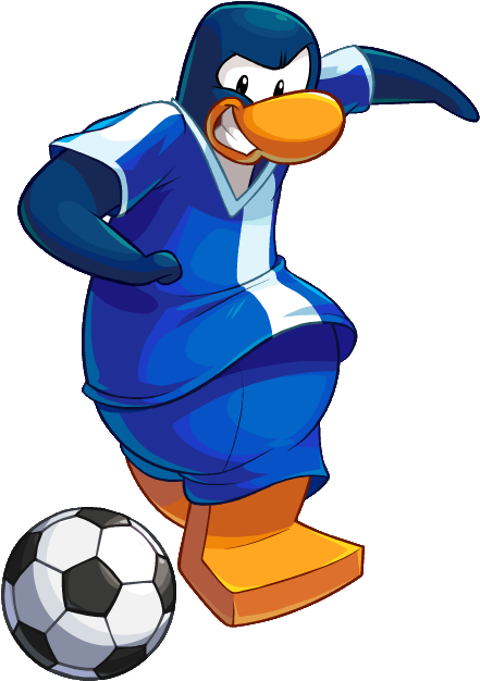 Blue Team Player - Club Penguin Blue Team (502x692)