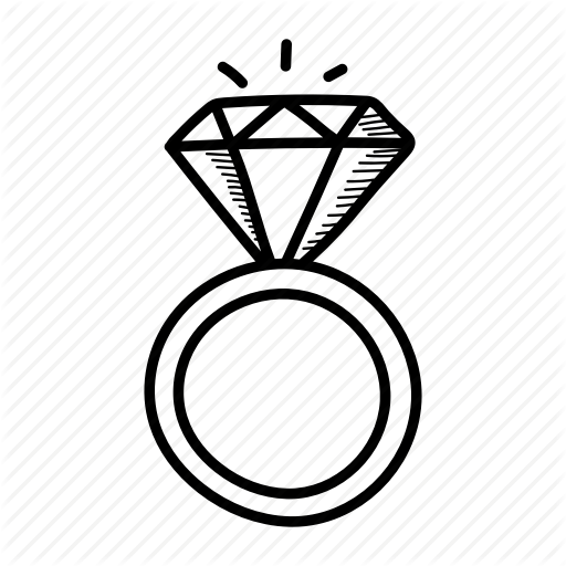 Drawn Gems Diamond Ring - Diamond Clipart (512x512)