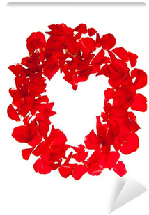 Red Rose Petals Isolated On White - Valentine's Day (400x400)