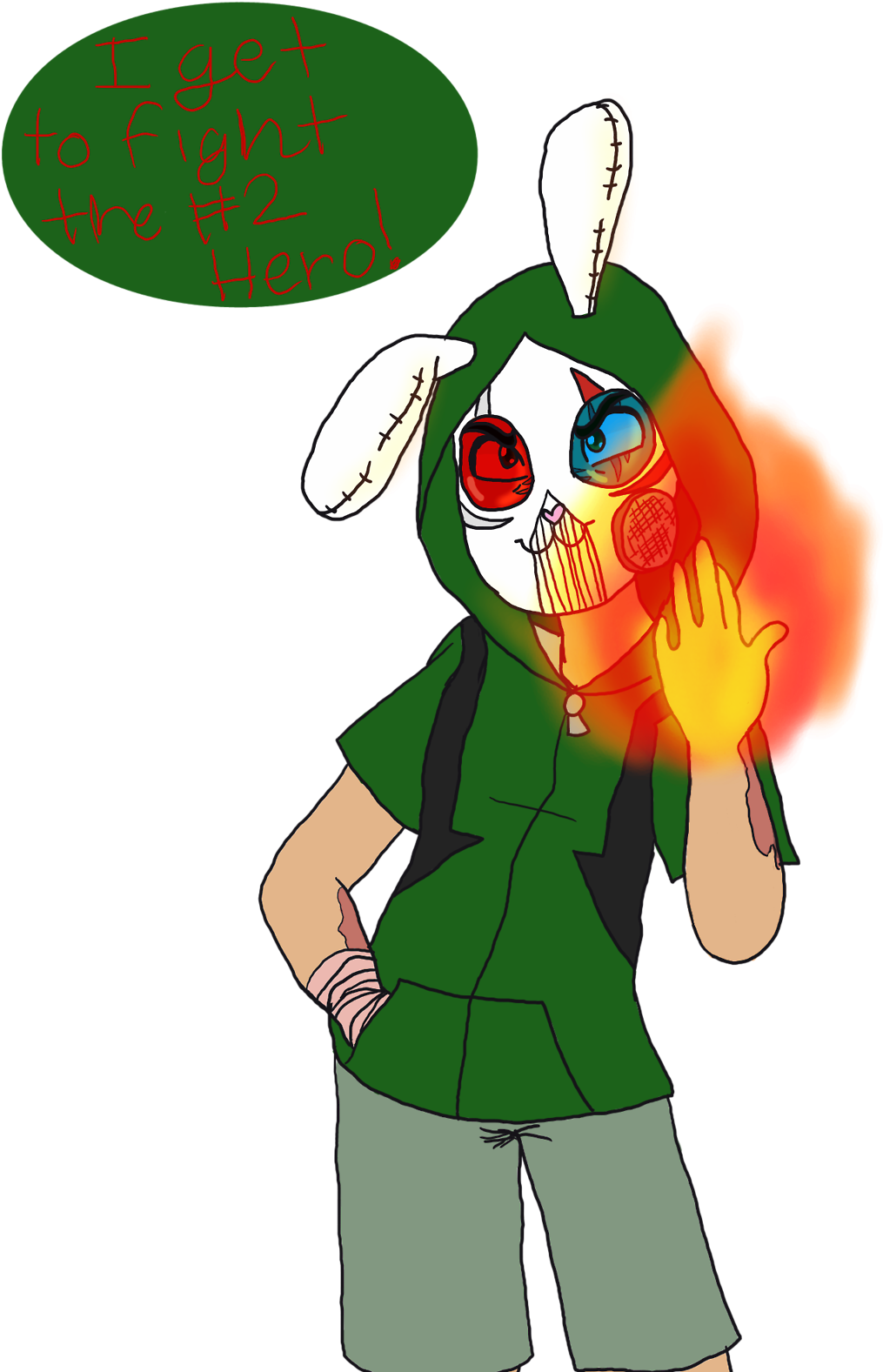 Or The Alternative Line “i Get To Fight The Number - Cartoon (1280x1640)