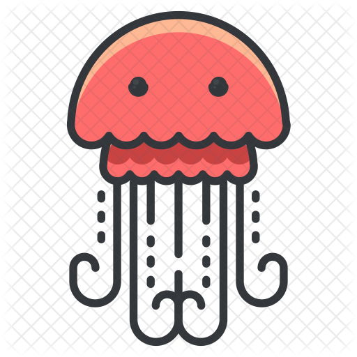 Jellyfish Icon - Illustration (512x512)