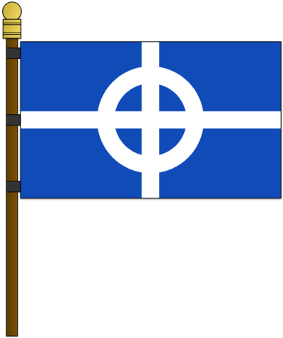 Scotland Celtic Cross Flag By Kristberinn - Celtic Cross Flag Scotland (400x477)