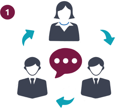 We Would Like To Meet Your Friends And Will Reward - Business Communication Icon (394x371)