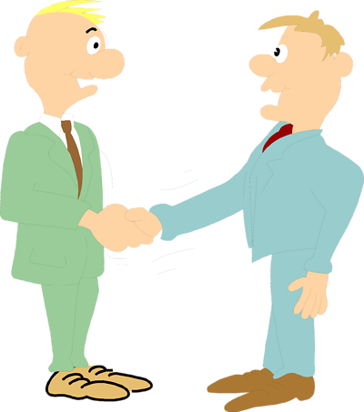 Clip Art People Shaking Hands - Men Shaking Hands Clip Art (400x453)