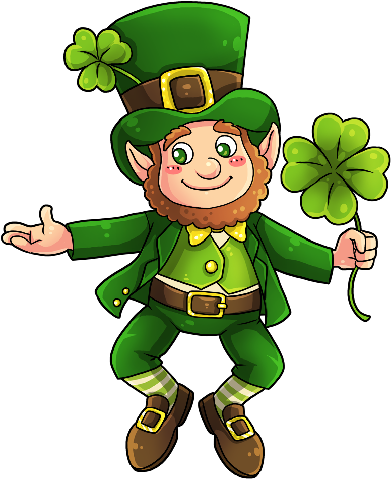 This Cute And Adorable Leprechaun Clip Art Is Great - Alt Attribute (904x982)