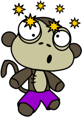Monkey Clipart Dizzy - Clip Art (341x401)
