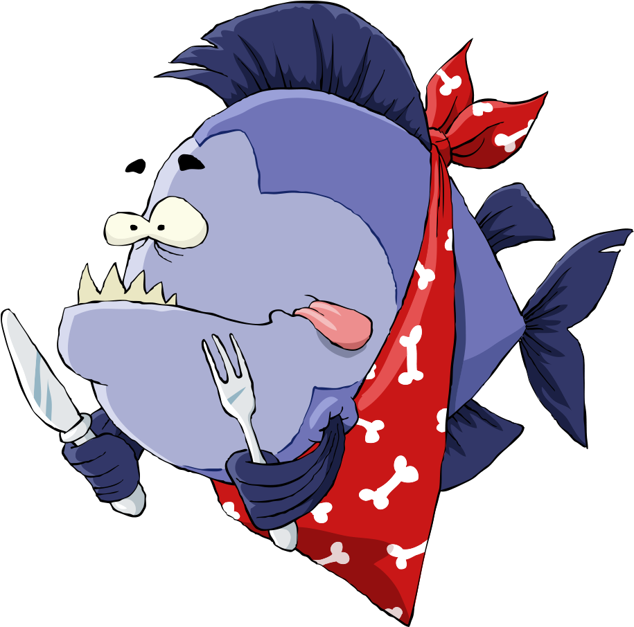 Cartoon Piranha Illustration - Piranha Cartoon (1000x1000)