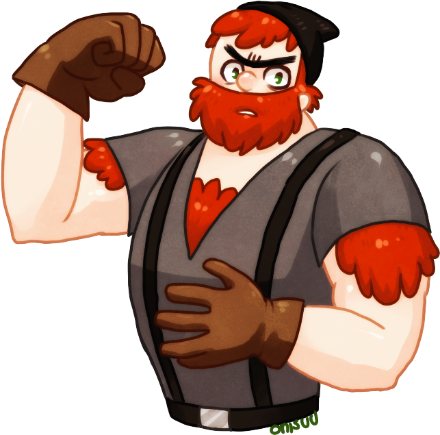 Onsuu Man Finger Fictional Character Facial Hair Cartoon - Gravity Falls Manly Dan (655x644)