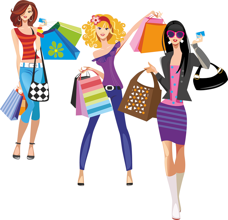 Ladies Shopping Clipart 4 By Traci - Thoi Trang Vector (800x774)
