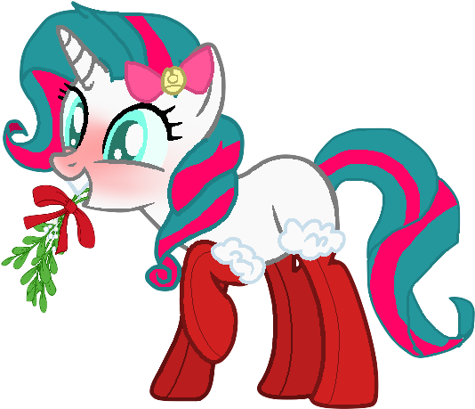A Pinkie Mistletoe By M-elodysketches - Bases Pony Parejas (576x523)