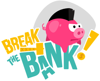 Set Of Flat Shop Building Facades Icons - Break The Bank Pig (350x350)