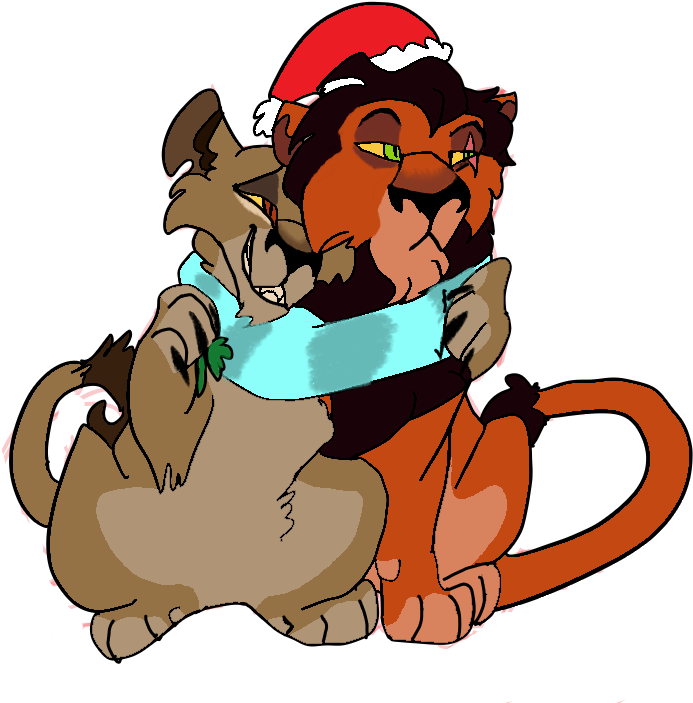 Scar And Zira - Cartoon (714x737)