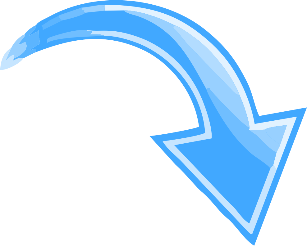 988 × 793 Pixels - Blue Curved Arrow Png (988x793)