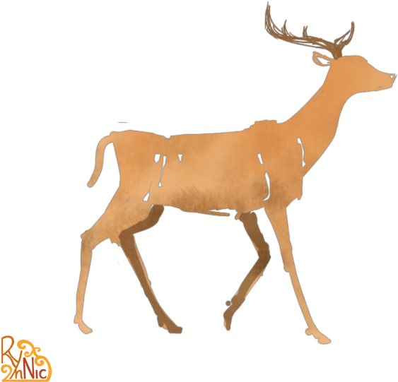 2d Animation Walk Cycle Gif - Deer Walking Animation Gif (614x576)