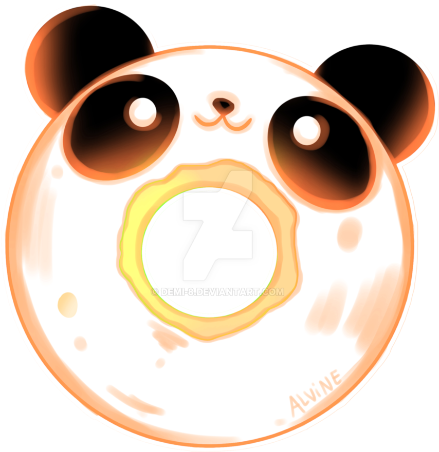 Donut Panda By Demi-8 - Circle (883x905)