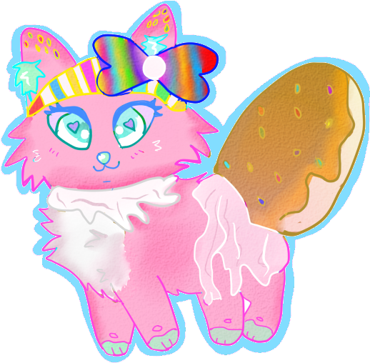Tinyclaybakery 35 3 Long John Donut Cat ~ By Blushingeevee - Doughnut (535x508)