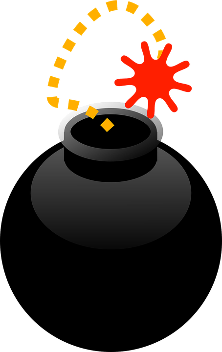 Nuclear Explosion Nuclear Weapon Clip Art - Cartoon Bomb Explosion Gif (454x720)
