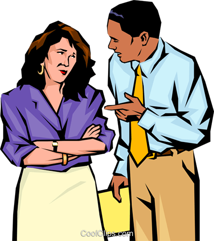 Man & Women Royalty Free Vector Clip Art Illustration - Rapping (426x480)