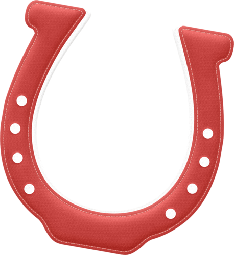 Red Horse Shoe - Clip Art (458x500)