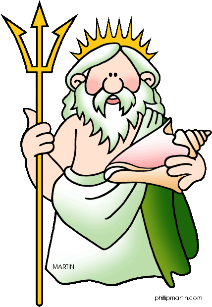 Neptune God Clipart - Roman God Neptune Facts (450x648)