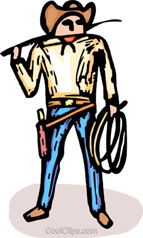 Cowboy With Gun And Whip Royalty Free Vector Clip Art - Cowboy With Gun And Whip Royalty Free Vector Clip Art (480x798)