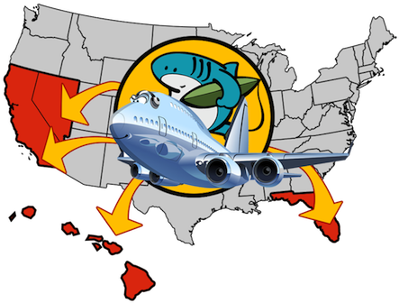 Shaka On Plane Usa Map - Map (480x480)