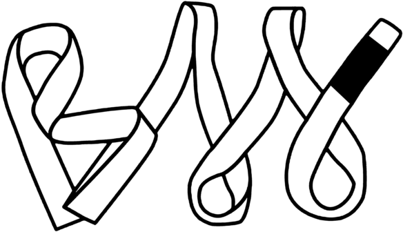 Diary Of A White Belt - Line Art (600x348)