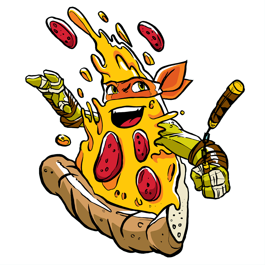 Miguel Ángel Pizza Teenage Mutant Ninja Turtles Ilustración - Foode Pizzalangelo Teenage Mutant Ninja Turtles Pizza (1080x1080)
