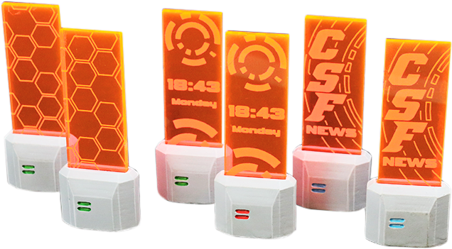 District 5 Holoads Orange - Miniature Accessories: District 5 Small Holo-ads Orange (1024x768)