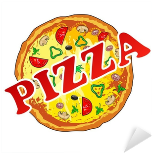 Vinilo Pixerstick Ilustración Del Vector De La Pizza - وكتور پیتزا (400x400)
