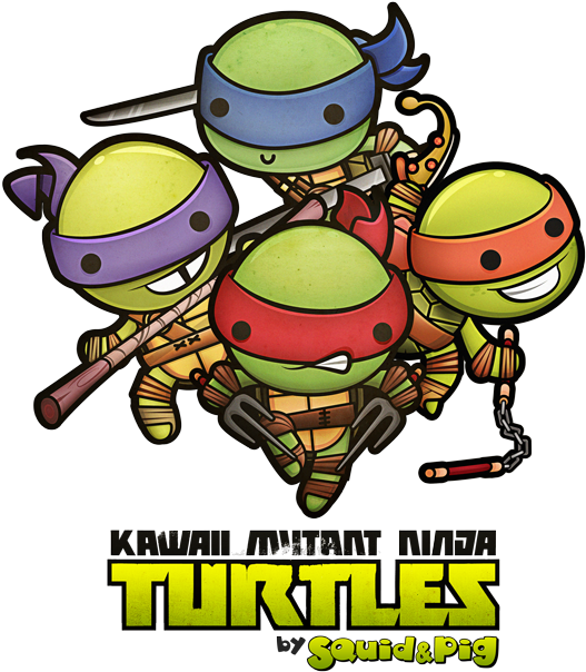 Cuando Hay Problemas En La Ciudad, Aquí Llegan Las - Kawaii Teenage Mutant Ninja Turtles (600x667)