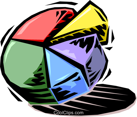 Pastel Símbolo Gráfico Libres De Derechos Ilustraciones - Cool Pictures Of Fractions (480x409)