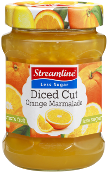 Orange Diced Cut Less Sugar Marmalade - Streamline Less Sugar Thin Cut Orange Marmalade (347x440)