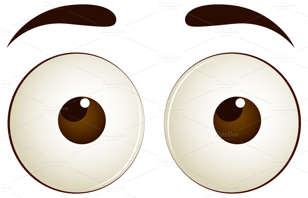 Cartoon Eye Expressions Pictures - Circle (1000x643)