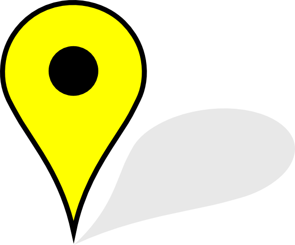 How To Set Use Google Maps Pin Yellow Svg Vector - Google Map Pin Yellow (600x498)