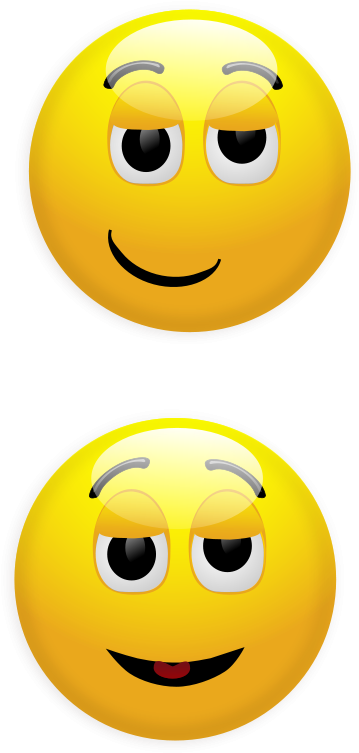Free Vector Smiley - Smørret Grin (391x800)