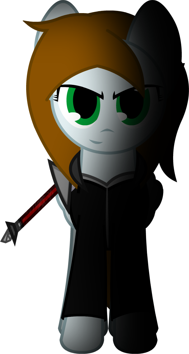 Darksoma, Green Eyes, Oc, Oc - Cartoon (607x1135)